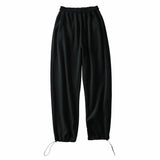 Women Sweatpants Loose Wide Leg Knitted Sports Casual Sweatpants Harem Pants