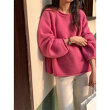 Women Knitwear Autumn and Winter round Neck Knitwear Loose Sweater