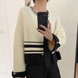 Women Knitwear Autumn and Winter round Neck Sweater Loose Knitted Cardigan
