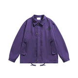 Unisex Jacket Workwear Jacket Lapel Loose Motorcycle Jacket
