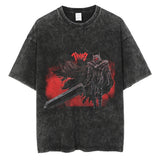 Men Streetwear Vintage Black Tshirt Harajuku Japanese Anime