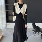 Women Knitted Skirt Autumn and Winter Long Skirt