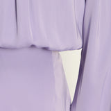 Women Dresses Short Skirt Spring Lapel Feather Long Sleeve Dress (Qymy0409)