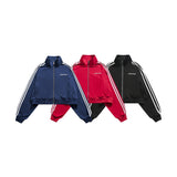 Unisex Jacket Vintage Top Sports Coat Stand Collar Jacket