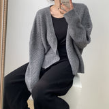 Women Cardigan Sweater Hollow-out Knitted Cardigan Coat Vintage Top for Women 8t3083