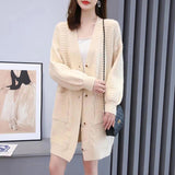 Women Knitwear Autumn and Winter Sweater Coat Loose Knitted Cardigan