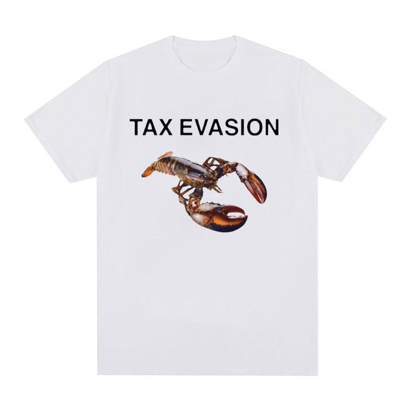 Tax Evasion Lobster Funny Meme Graphic Print Tee Shirt Men
