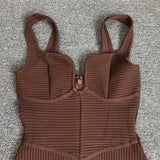 Women's Evening Dress Bandage One-Piece Dress Square Collar Sleeveless Sexy Slim Fit Camisole Gown