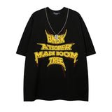 Men T Shirt Letter Necklace Short Sleeve T-shirt