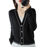 Women Knitwear Autumn and Winter V-neck Sweaters Cardigan