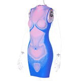 Women Dresses Winter Slim round Neck Sleeveless Sheath Dress