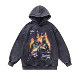 Men Hoodie Retro Cartoon Print Couple Hoodies