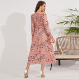 Women Date Dress Autumn and Winter round Neck Dress
