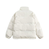 Unisex Winter Cotton Coat Vintage Double-Sided Wear Loose and Warm Pocket Cashmere Cotton-Padded Coat