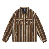 Men Jacket Coat Striped Coat Men's Loose Jacket Ins Autumn and Winter