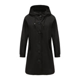 Women Trench Coat Autumn and Winter Waterproof Anorak Women's Casual Long Coat