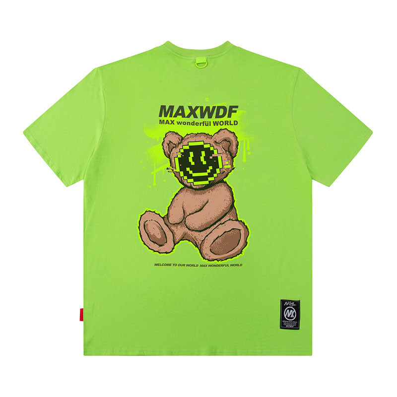 Men T Shirt Bear Couple Casual Half Sleeve T-shirt