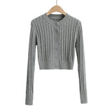 Women Sweater Knitwear Retro Short Knitwear Spring and Autumn Sweater Cardigan