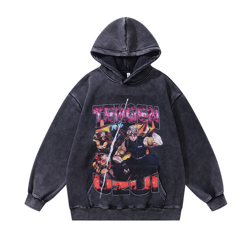 Men Hoodie Retro Hip Hop Couple Hooded Top
