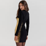 Women Dresses Spring Sheath Long Sleeve Dress