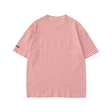 Men T Shirt Striped Couple Short Sleeve T-shirt