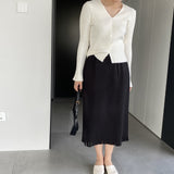 Women Knitted Skirt Autumn and Winter Knitting Skirt Straight Skirt