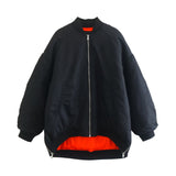 Women Jacket Casual Stand-up Collar Jacket Flying Jacket Loose Baseball Uniform