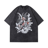 Men T Shirt Summer Vintage Cartoon Printed Vintage Short Sleeve T-shirt