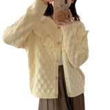 Women Knitwear Autumn and Winter Bowknot Sweater Loose Knitted Cardigan