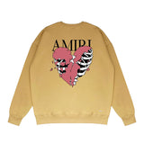 Amiri Long Sleeved Shirt Fashion Brand Crew Sweatshirts round Neck Sweater
