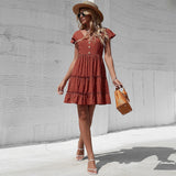Women Dress Skirt Red Slip Dress