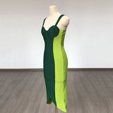 Women Evening Dress Sexy Slim Fit Bandage One-Piece Dress Camisole Gown