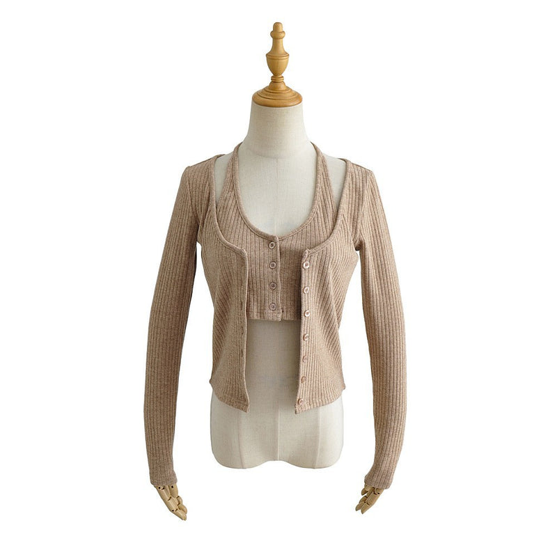 Women Sweater Knitwear Sexy Knitted Cardigan Autumn Short Long Sleeve T-shirt Jacket