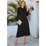 Women Date Dress Fall/Winter Dress Leisure Long Sleeve Dress