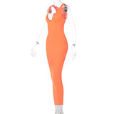 Women Dresses Sexy Dress Summer Sexy U Collar Sleeveless Slim Fit Skirt