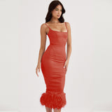 Women Dresses Sexy Sheath Suspender Skirt (Zns0409)