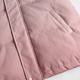 Unisex Winter Cotton Coat Gradient Hooded Cotton-Padded Coat Embroidered Cotton-Padded Coat