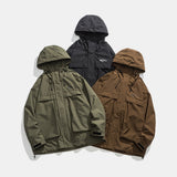 Unisex Jacket Autumn Windproof Hood Coat