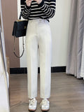 Women Sweatpants Spring Loose Split Suit Pants