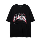 Men T Shirt Vintage Print Short Sleeves T-shirt