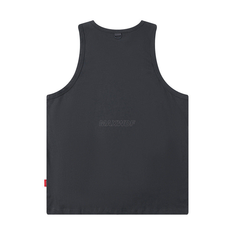 Men Vest Sleeveless T-shirt Printed Lettered Casual Vest Summer