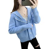 Women Knitwear Autumn and Winter Vintage Sweater Baggy Coat