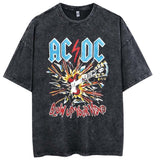 Pure cotton washed old animation printed cartoon T-shirt