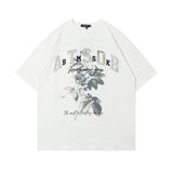 Men T Shirt Butterfly Graffiti Paste Cloth Embroidery Short Sleeve T-shirt