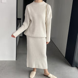 Women Knitted Two-Piece Set Autumn and Winter Suit Skirt Z822