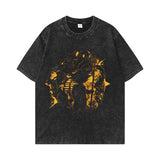 Washed and old T-shirt summer men's top