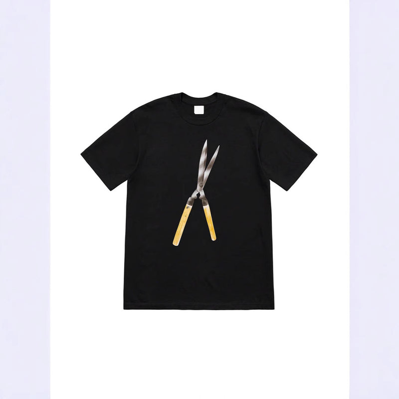 Men T-shirts 19SS Shears Tee Large Scissors Pliers Printed Pattern, Crew Neck Short Sleeve T-Shirt