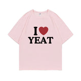 I Love Yeat Graphic Print T-shirt Summer Men Women Hip Hop