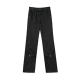 Men Jeans Straight Jeans Loose Wide Leg Pants Denim Trousers