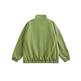 Unisex Jacket Simple Loose Retro Stand Collar Jacket Men's Coat